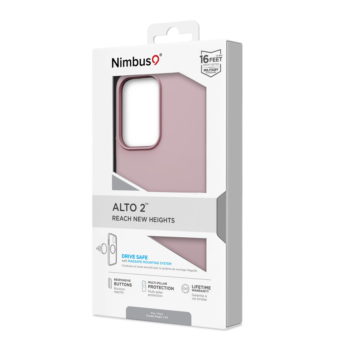 Funda Nimbus9 Alto 2 Cricket Magic 2 5G - Rosa