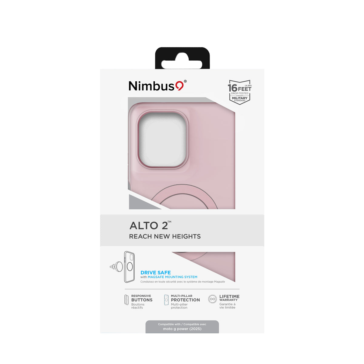 Étui Nimbus9 Alto 2 pour Moto G Power (2025) - Rose