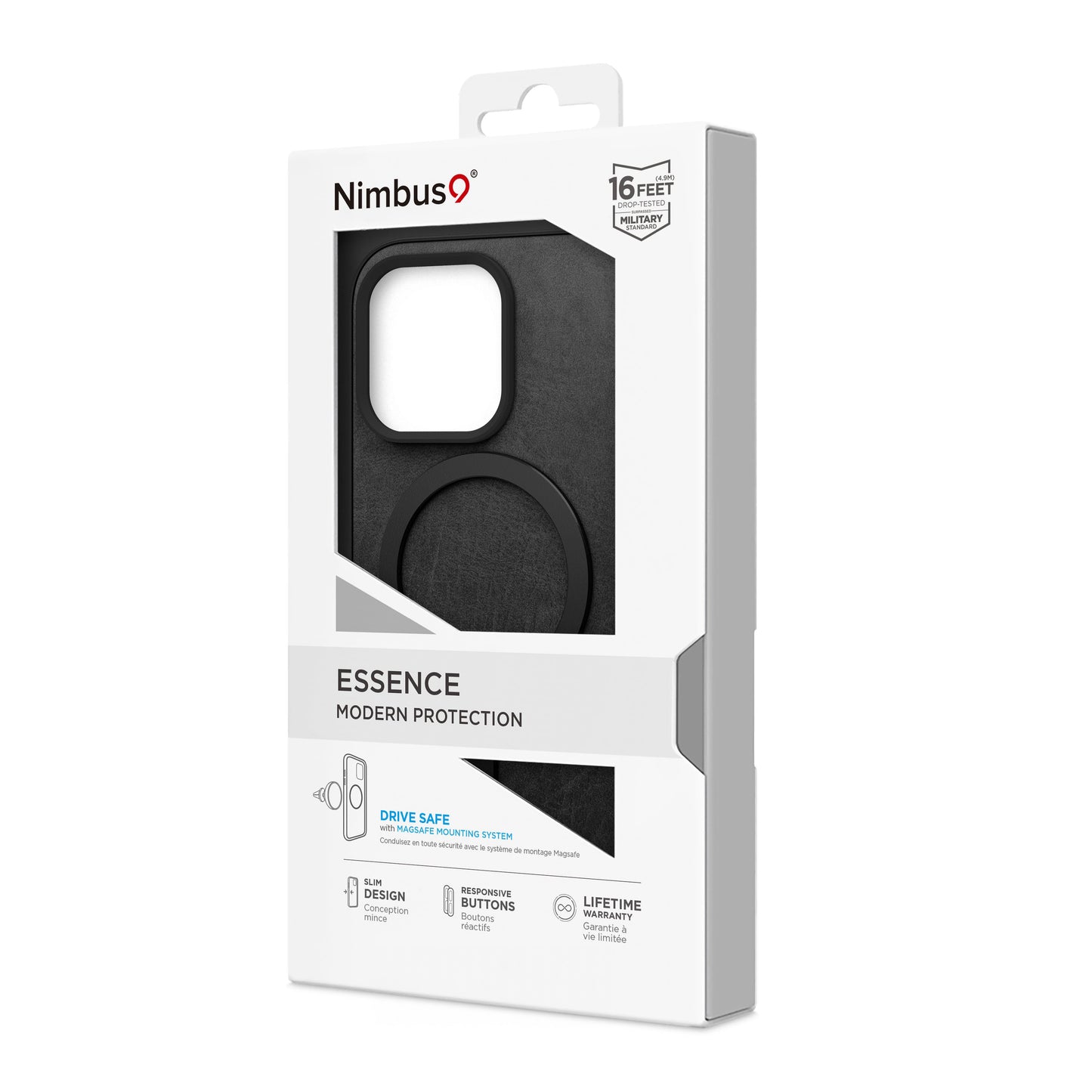 Funda MagSafe Nimbus9 Essence para iPhone 15 Pro - Negra