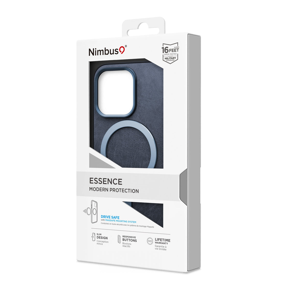 Funda MagSafe Nimbus9 Essence para iPhone 15 Pro - Azul marino