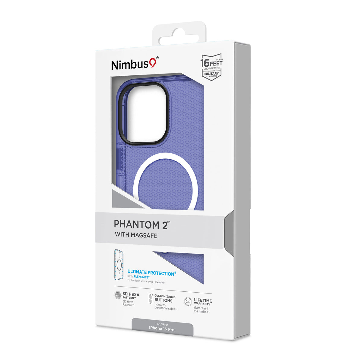Coque MagSafe Nimbus9 Phantom 2 pour iPhone 15 Pro - Peri