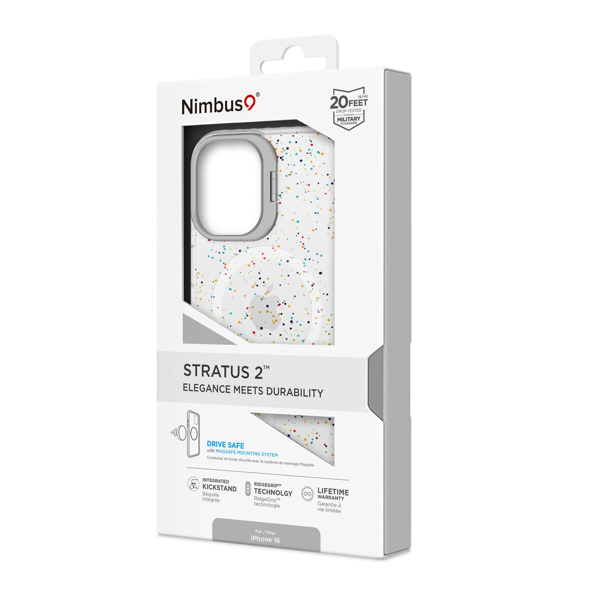 Funda MagSafe Nimbus9 Stratus 2 para iPhone 16 - Confeti