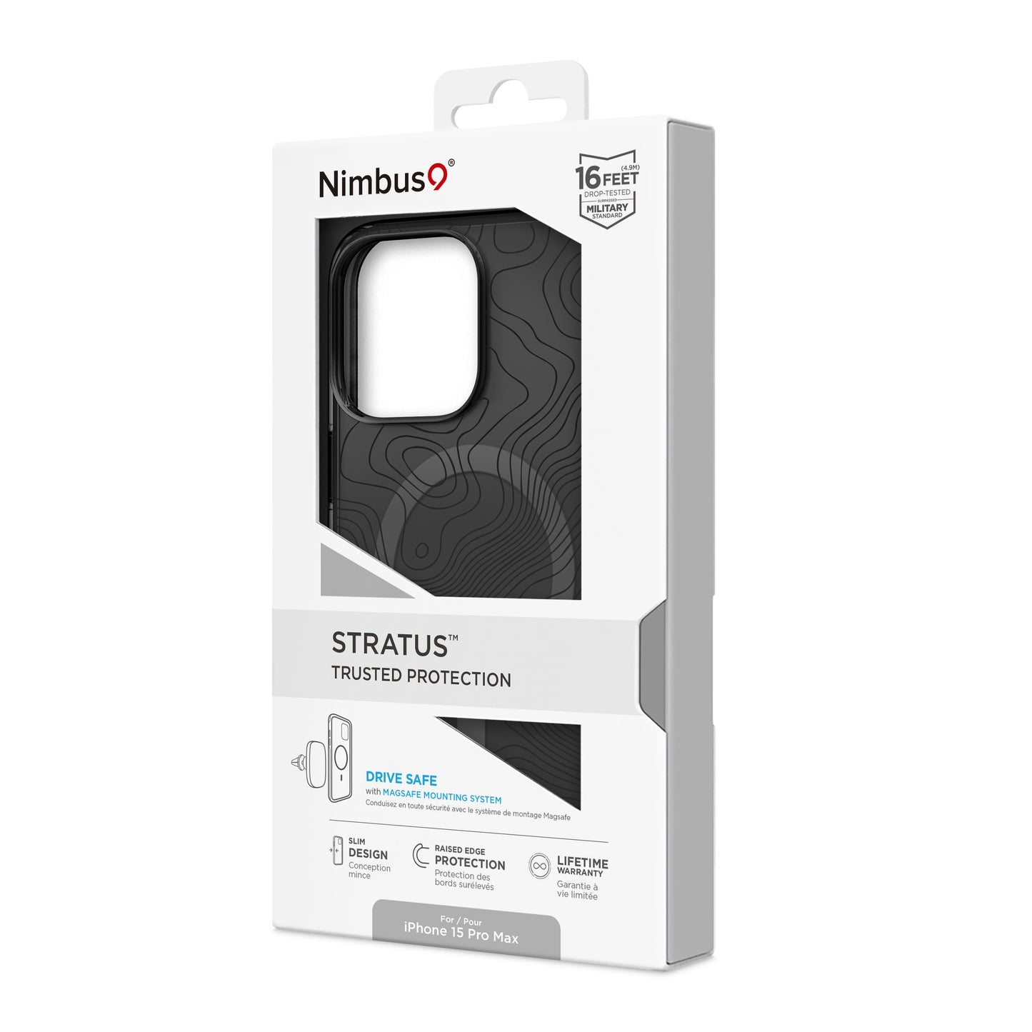 Coque MagSafe Nimbus9 Stratus pour iPhone 15 Pro Max – Topographie