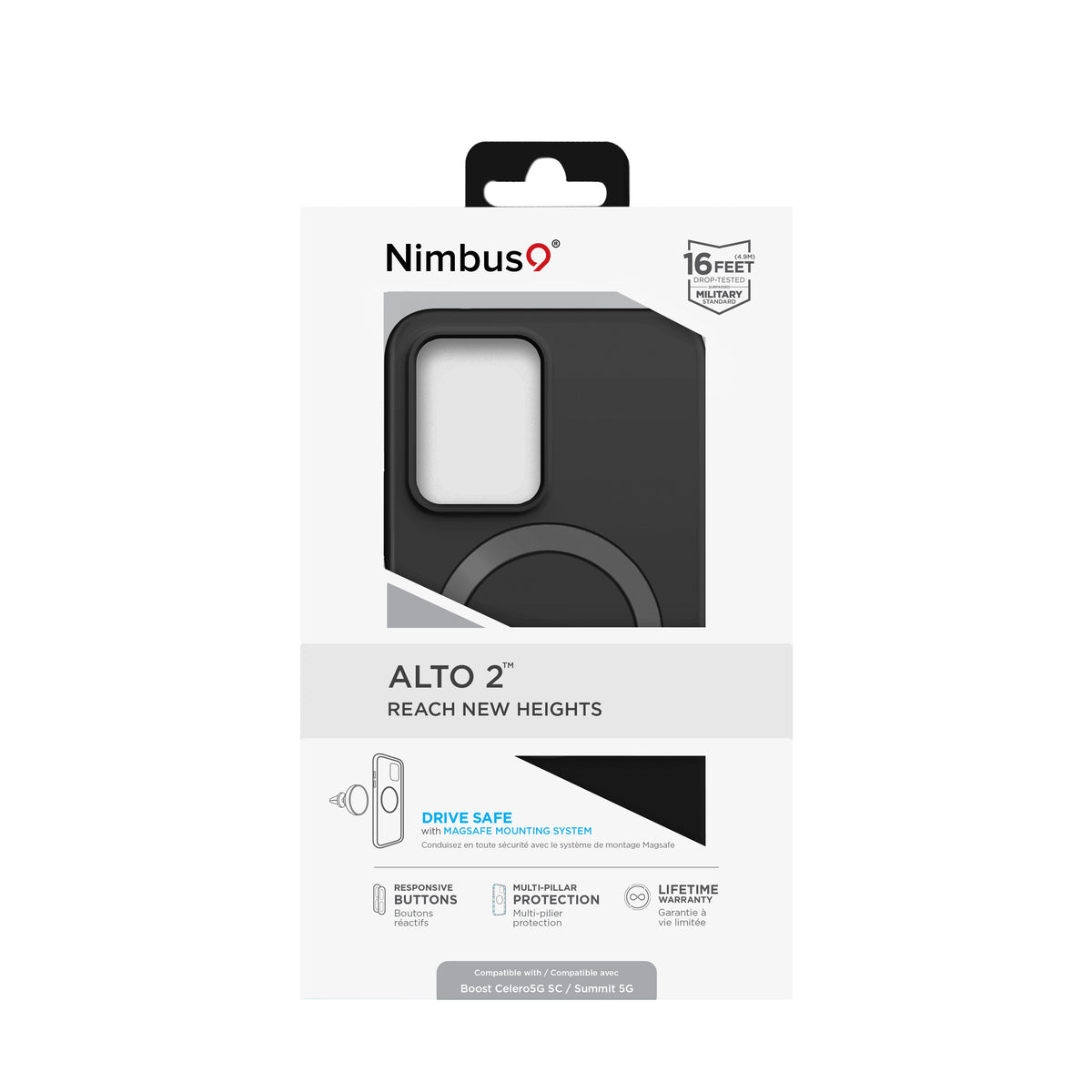 Étui pour Nimbus9 Alto 2 Boost Celero5G SC et Summit 5G - Noir