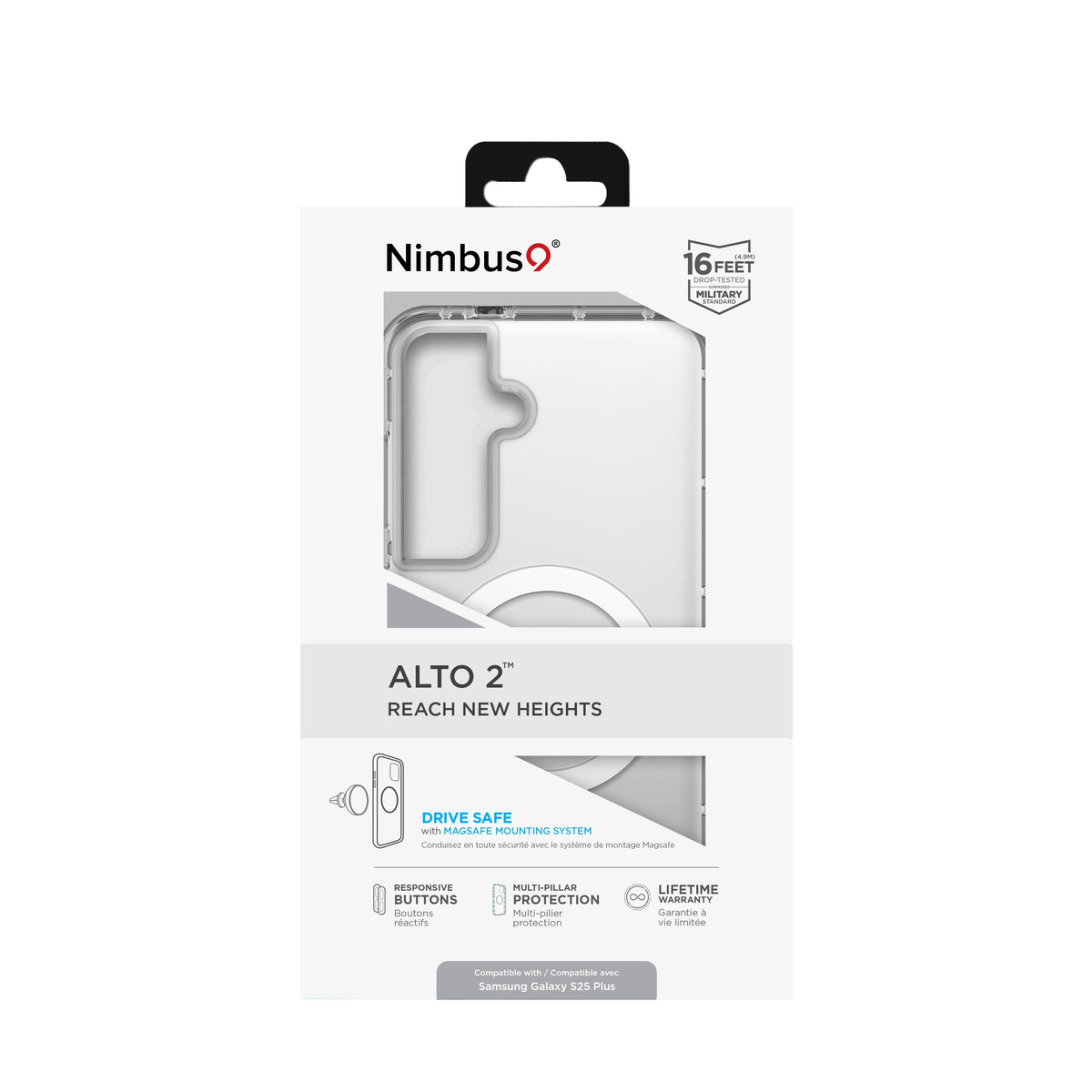 Coque Nimbus9 Alto 2 pour Galaxy S25 Plus – Transparente