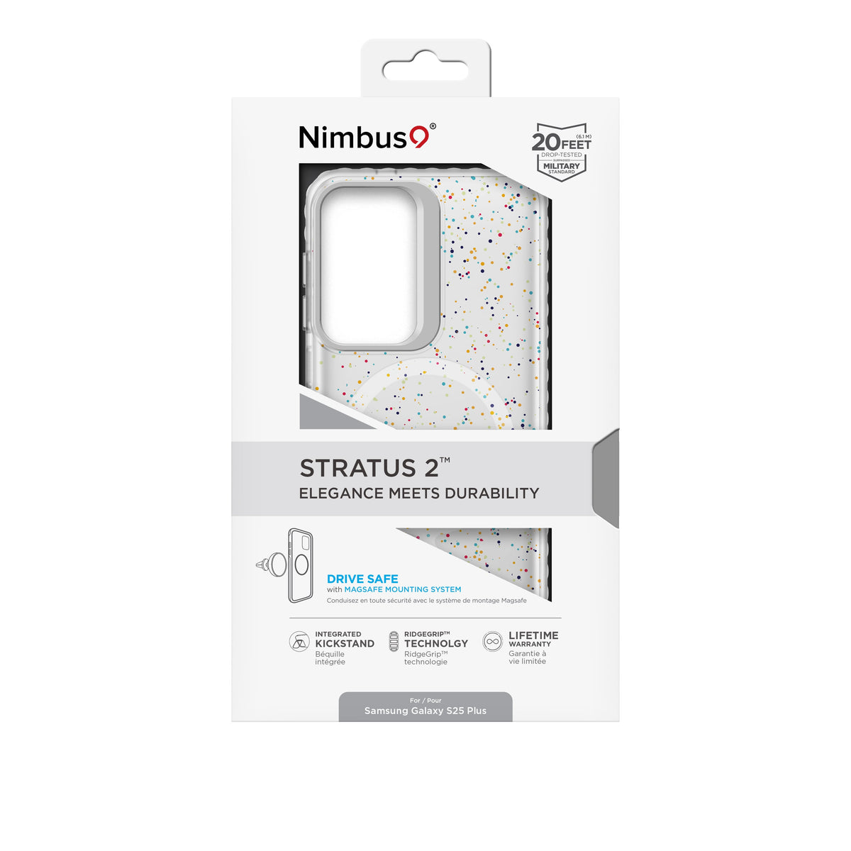 Funda MagSafe Nimbus9 Stratus 2 para Galaxy S25 Plus - Confeti