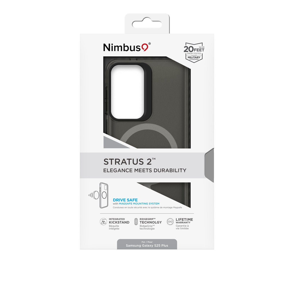 Funda MagSafe Nimbus9 Stratus 2 para Galaxy S25 Plus - Humo