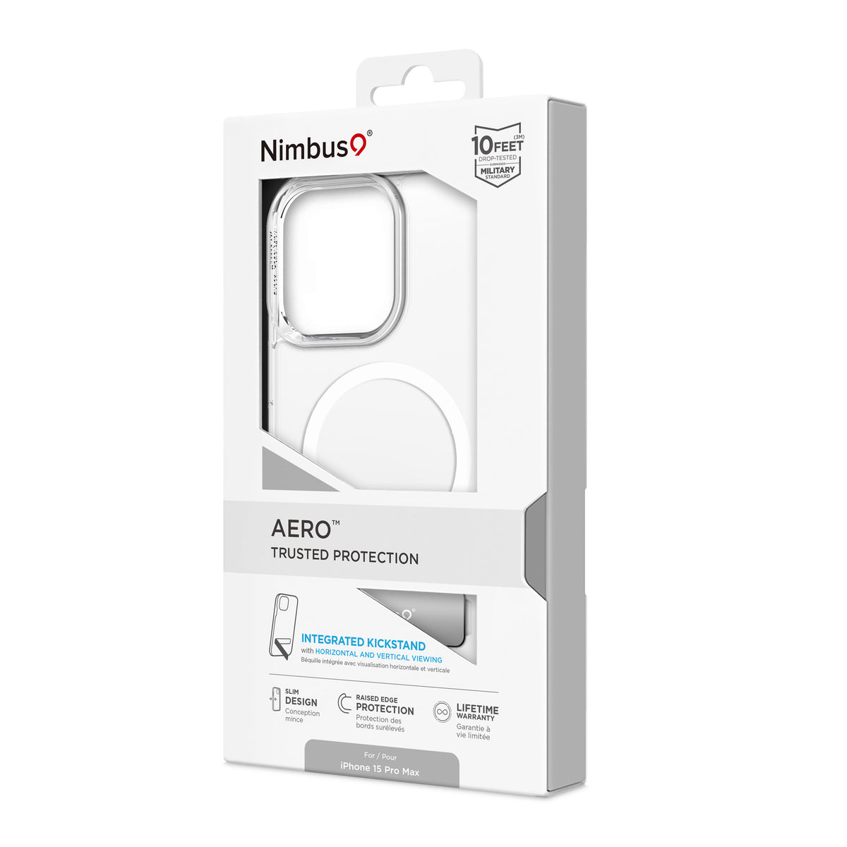 Coque Nimbus9 Aero MagSafe pour iPhone 15 Pro Max – Transparente