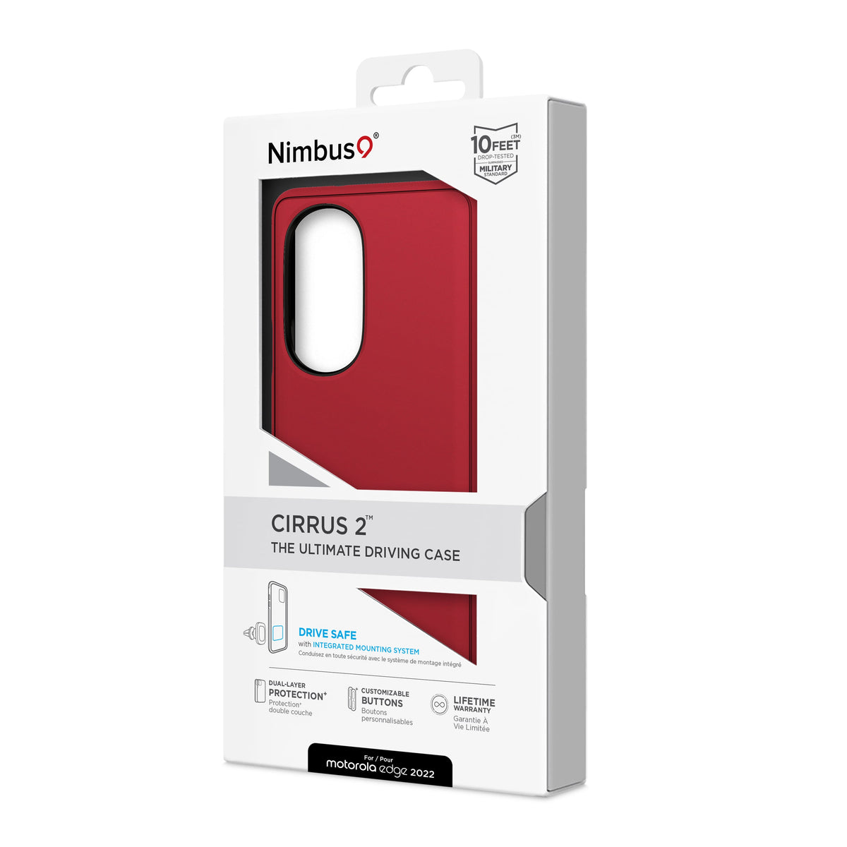 Funda Nimbus9 Cirrus 2 Moto Edge (2022) - Carmesí