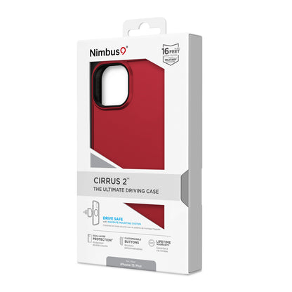 Funda MagSafe Nimbus9 Cirrus 2 para iPhone 15 Plus - Carmesí