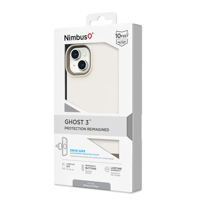 Funda MagSafe Nimbus9 Ghost 3 para iPhone 15 Plus - Gris topo neutro