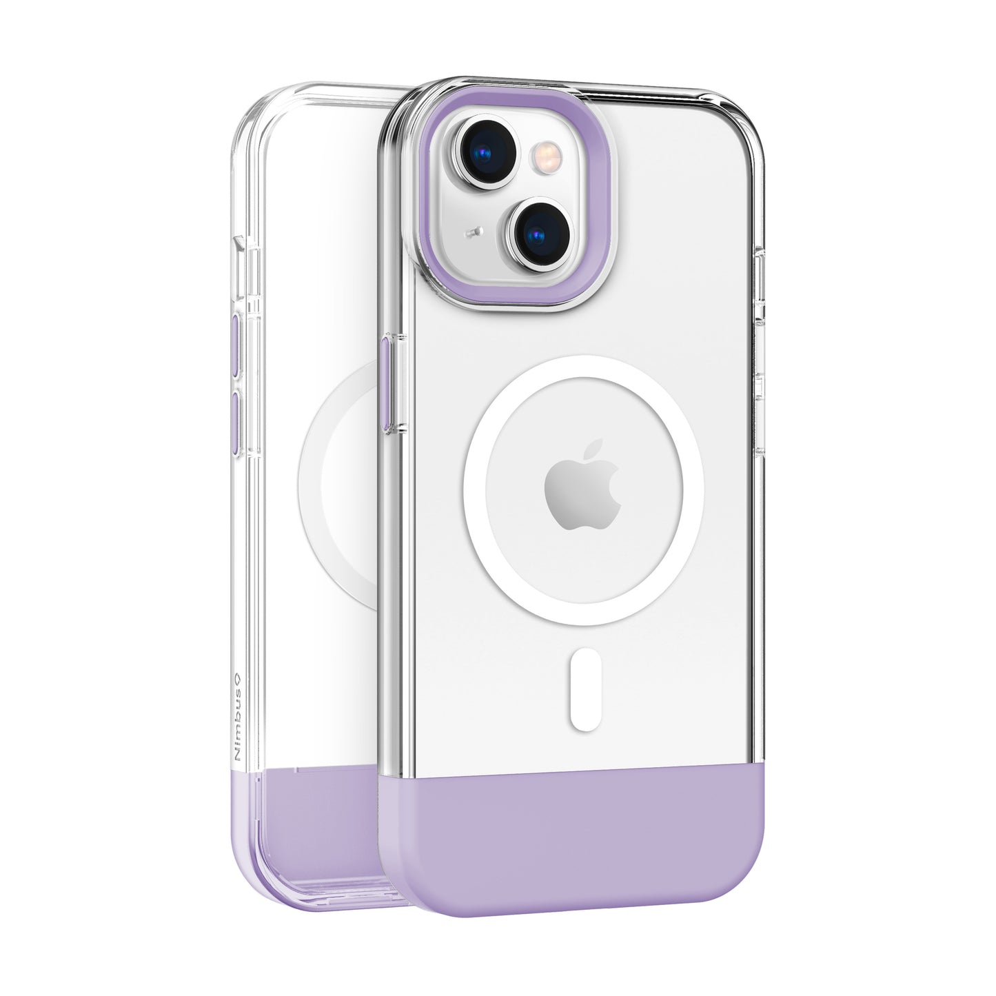 Coque MagSafe Nimbus9 Ghost 3 pour iPhone 15 – Lilas transparent