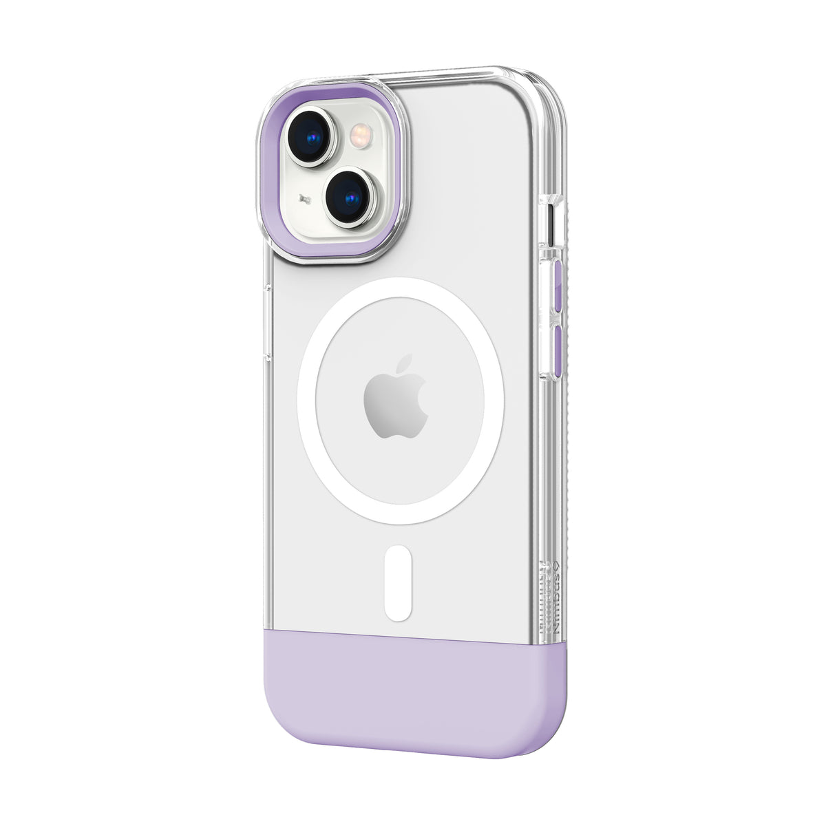 Coque MagSafe Nimbus9 Ghost 3 pour iPhone 15 – Lilas transparent