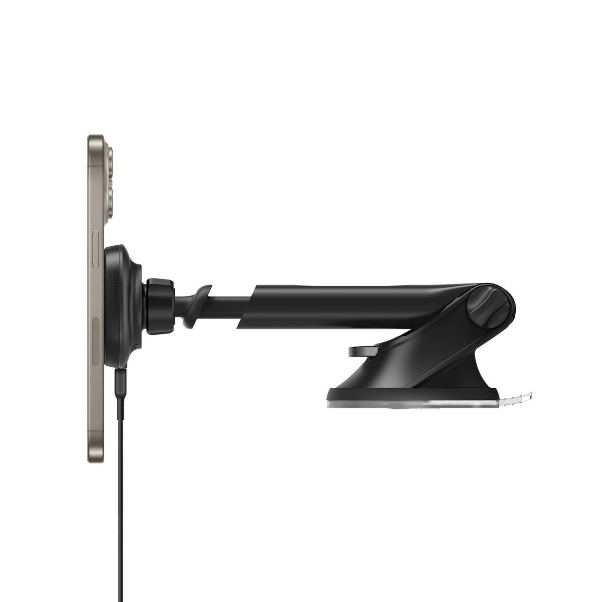 Soporte magnético para teléfono con ventosa y carga inalámbrica Nimbus9 - Negro