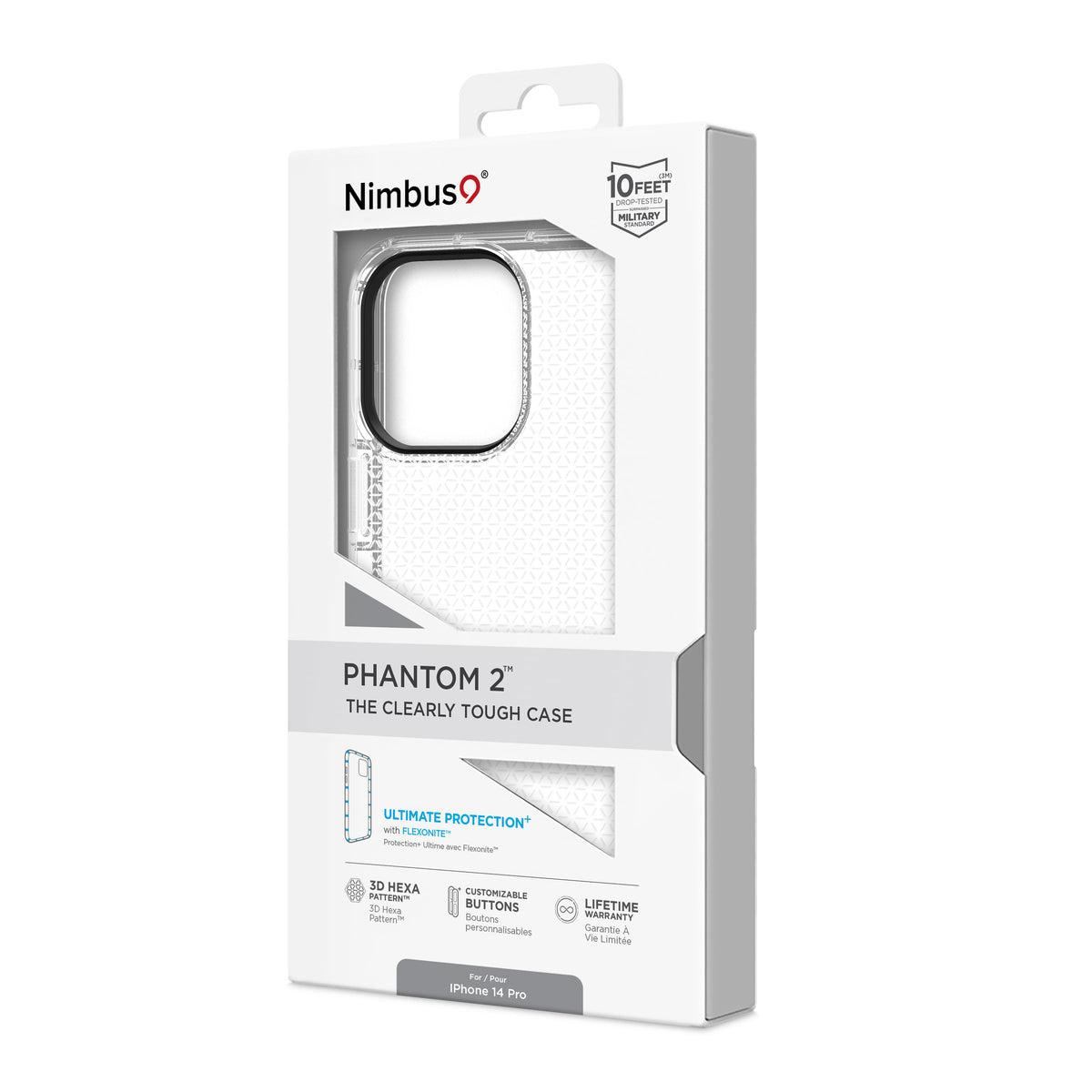 Coque Nimbus9 Phantom 2 pour iPhone 14 Pro – Transparente
