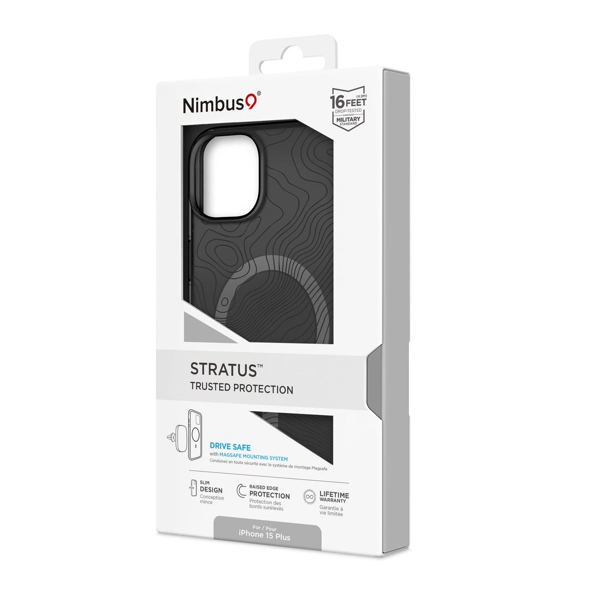Coque MagSafe Nimbus9 Stratus pour iPhone 15 Plus – Topographie