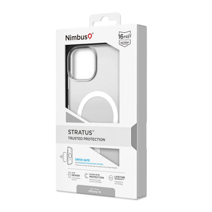 Funda MagSafe Nimbus9 Stratus para iPhone 15 - Transparente