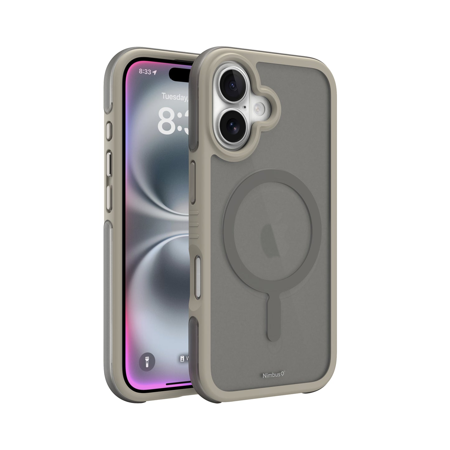 Coque MagSafe Nimbus9 Summit pour iPhone 16 Plus – Taupe givré