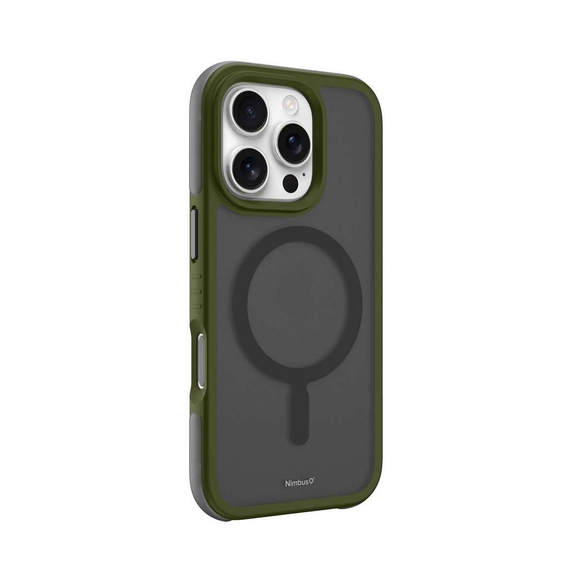 Coque MagSafe Nimbus9 Summit pour iPhone 16 Pro – Vert givré