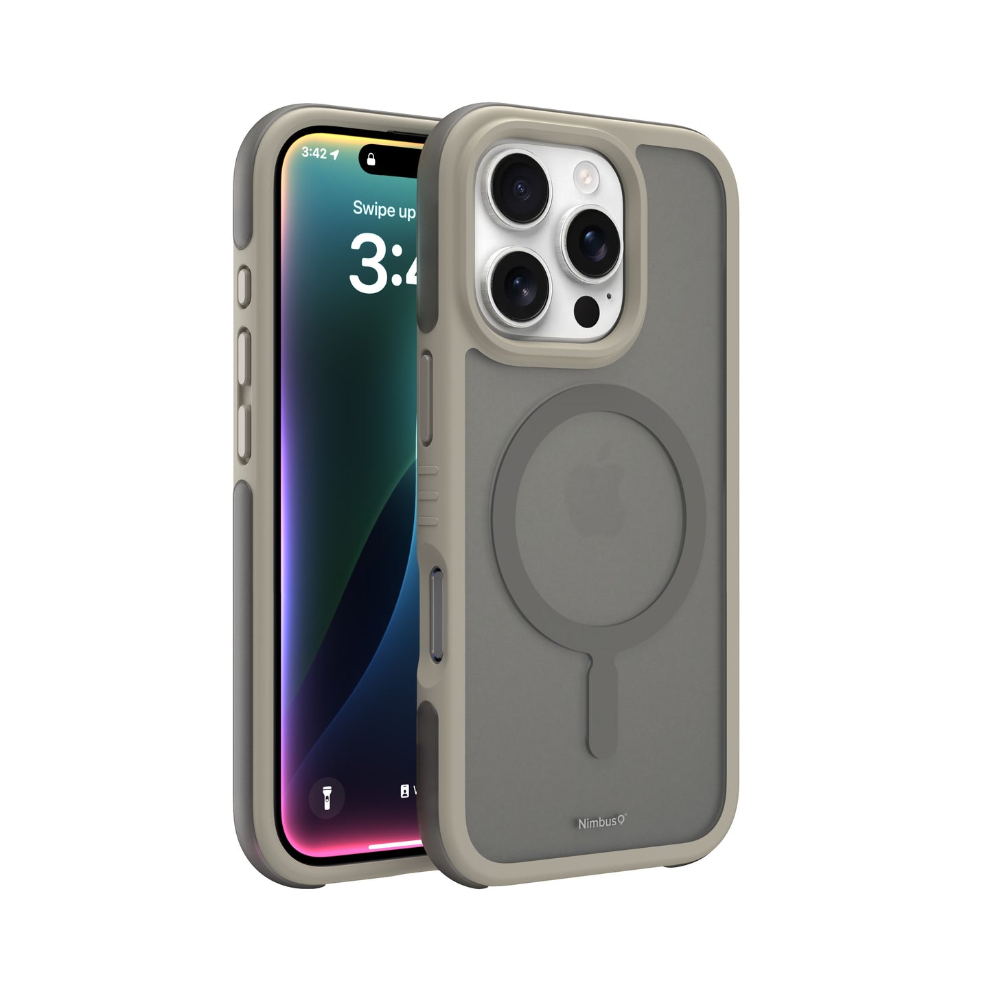 Funda MagSafe Nimbus9 Summit para iPhone 16 Pro - Gris topo escarchado