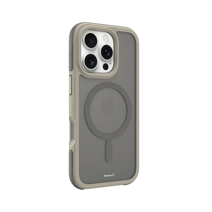 Funda MagSafe Nimbus9 Summit para iPhone 16 Pro - Gris topo escarchado
