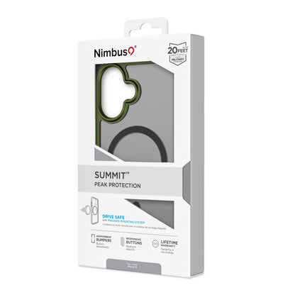 Coque MagSafe Nimbus9 Summit pour iPhone 16 – Vert givré