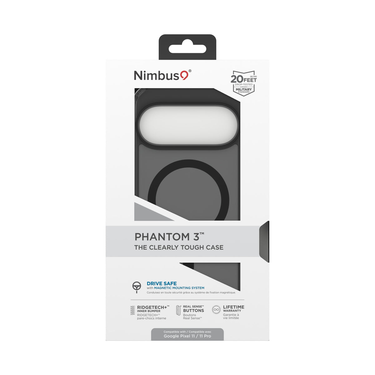 Nimbus9 Phantom 3 Google Pixel 11 / 11 Pro Rugged Clear MagSafe Case