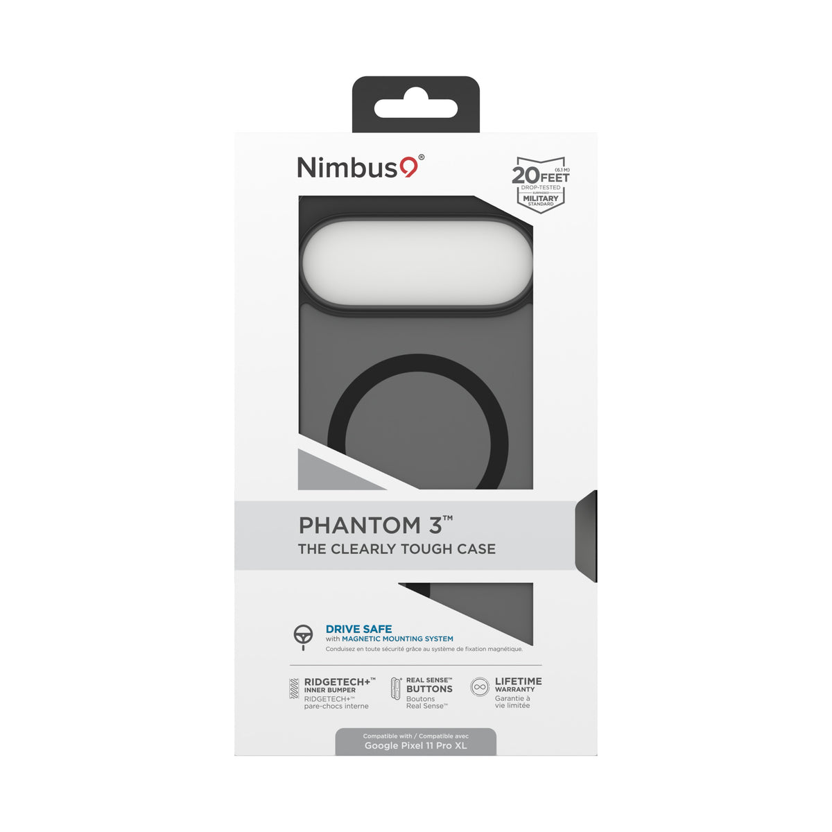 Nimbus9 Phantom 3 Google Pixel 11 Pro XL Rugged Clear MagSafe Case