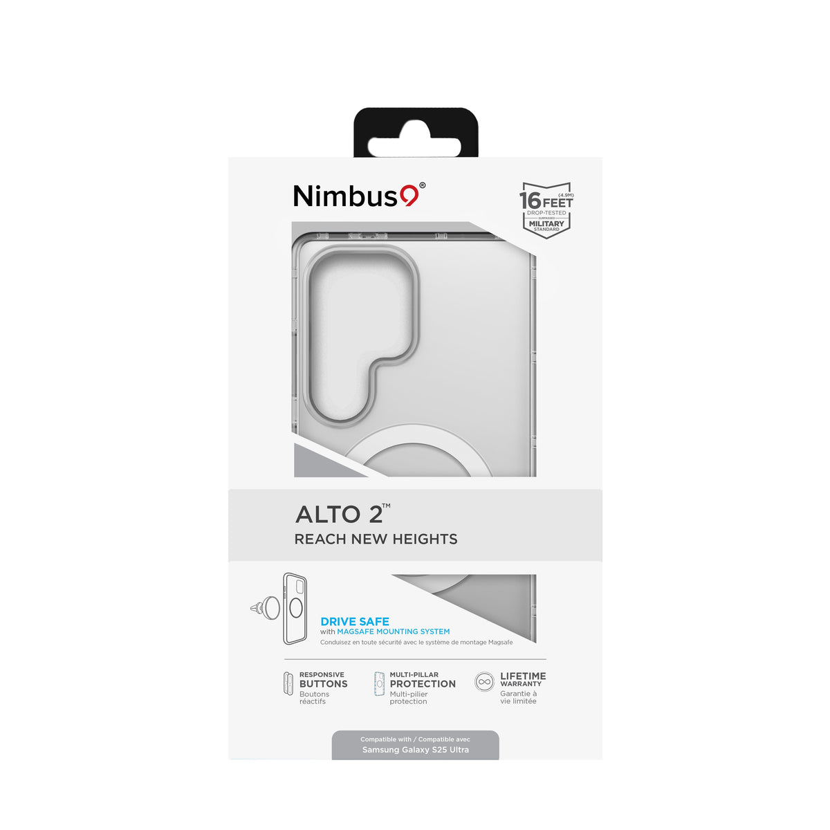 Coque Nimbus9 Alto 2 pour Galaxy S25 Ultra – Transparente