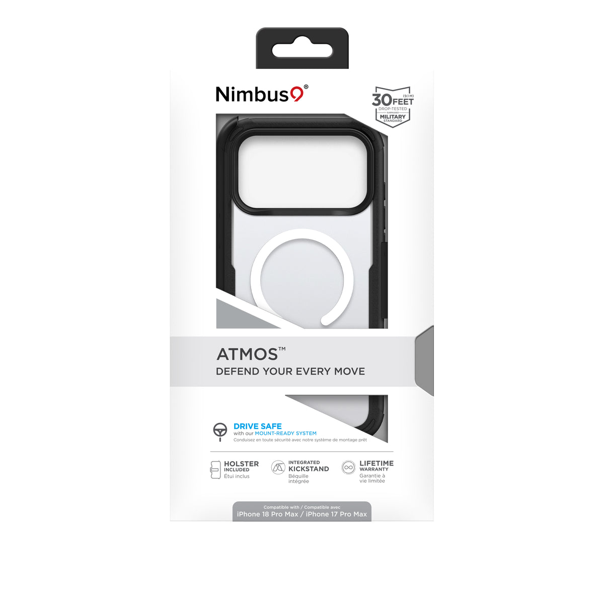 Nimbus9 Atmos with Holster iPhone 18 Pro Max / 17 Pro Max MagSafe Case