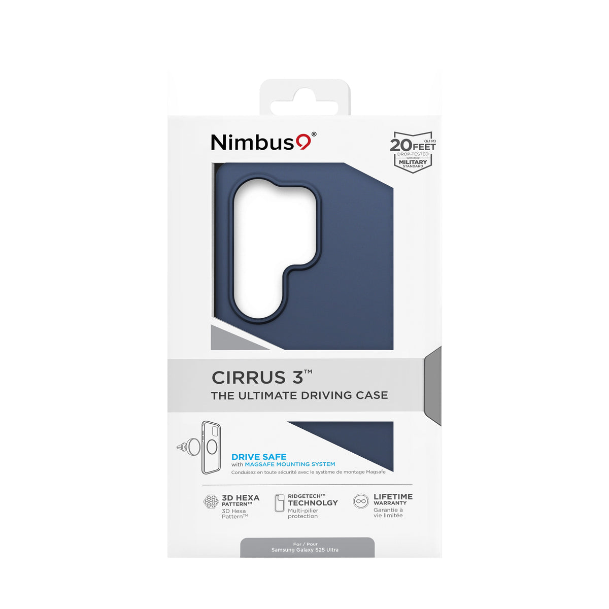 Coque Galaxy S25 Ultra MagSafe Nimbus9 Cirrus 3 – Bleu Espace